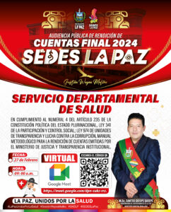 RENDICIÓN DE CUENTAS FINAL 2024 SEDES LA PAZ