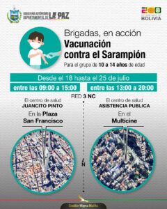 BRIGADA DE VACUNACIÓN CONTRA EL SARAMPIÓN - RED DE SALUD 3 NC