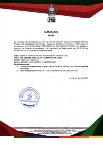 COMUNICADO 8/25