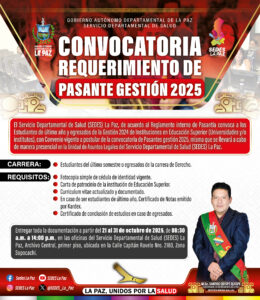 CONVOCATORIA PASANTÍA - CARRERA DERECHO