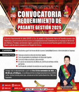 CONVOCATORIA PASANTÍA CARRERA CONTABILIDAD GENERAL O ADMINISTRACIÓN DE EMPRESAS