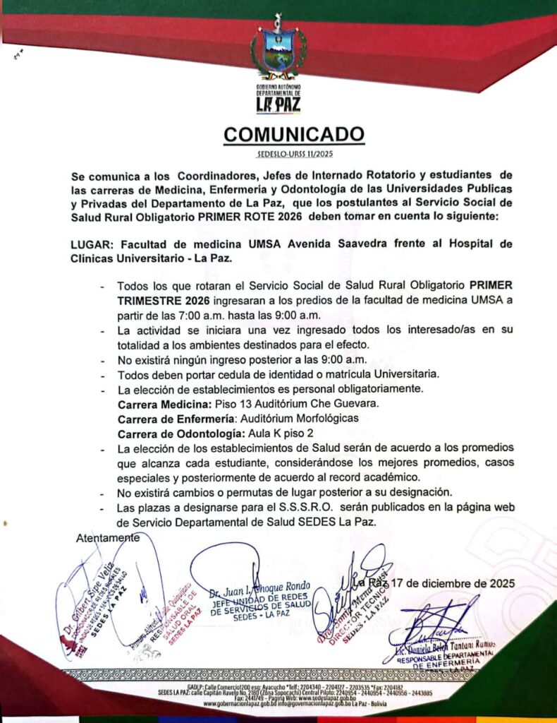 COMUNICADO